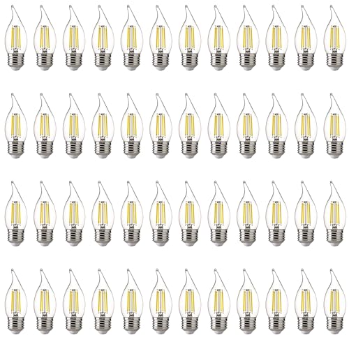 LED Chandelier Edison Bulbs 5000K Daylight (48 Count)