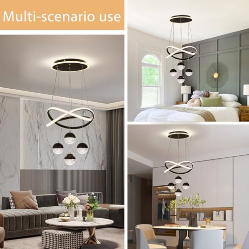 Modern Black LED Chandeliers
