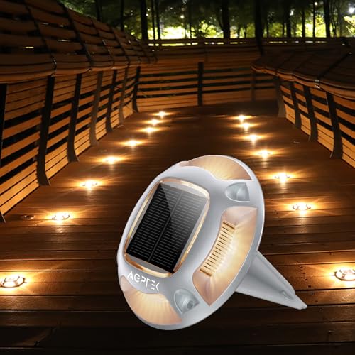 2 Colors in 1 Solar Driveway Lights 12 Pack with Ground Spike Design (23.99 Count)