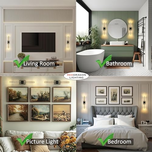 Battery Operated Crystal Wall Lights Rechargeable Set of 2 with Remote