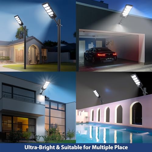 2 Pack Solar Street Lights Outdoor Waterproof (2 Count)