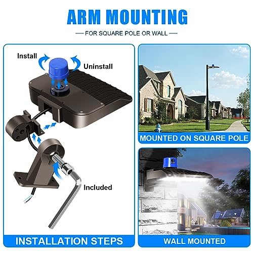 150W Dusk to Dawn LED Parking lot Flood Light for Building