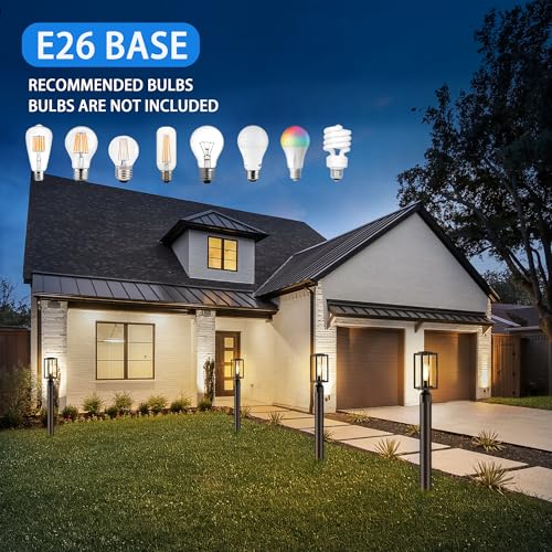 Dusk to Dawn Outdoor Post Lights 2 Packs
