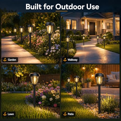 12 Pack Solar Lights Outdoor (12 Count)