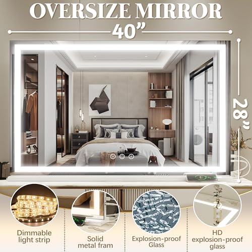 Large Vanity Mirror with Lights