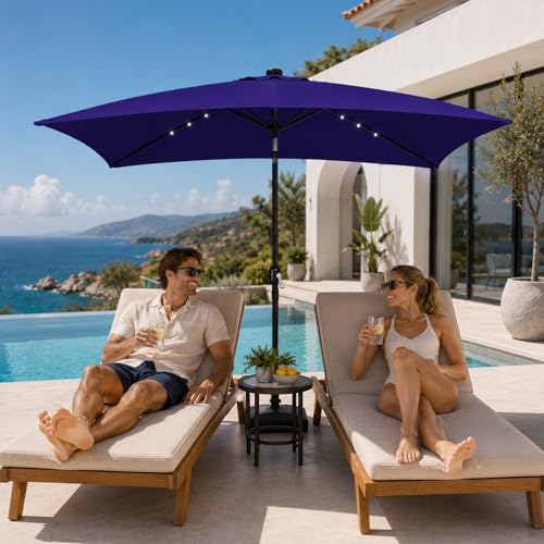 9 Ft Patio Umbrella with Lights