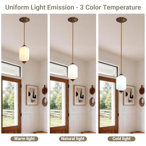 5.5 in Vintage Milk Glass Ceiling Light Fixture