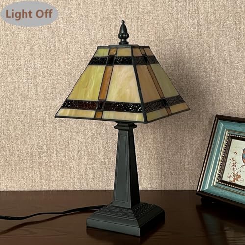 Tiffany Lamp Mission Style Stained Glass Table Lamp Small Desk Light