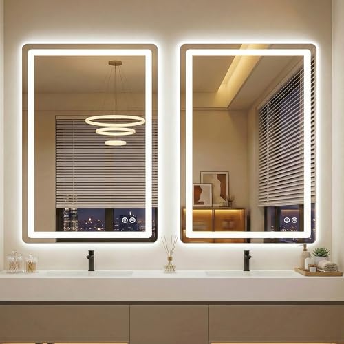 LED Bathroom Mirror with Lights (2 Count)