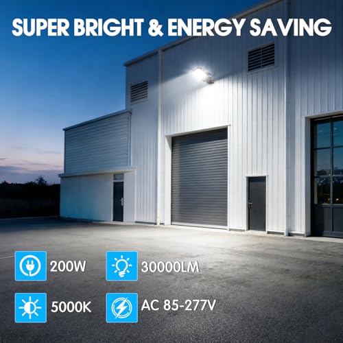 200W LED Parking Lot Light Trunnion Mount 30000LM 5000K 85