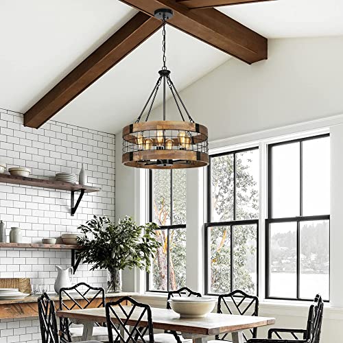 6 Light Farmhouse Chandelier for Entryway