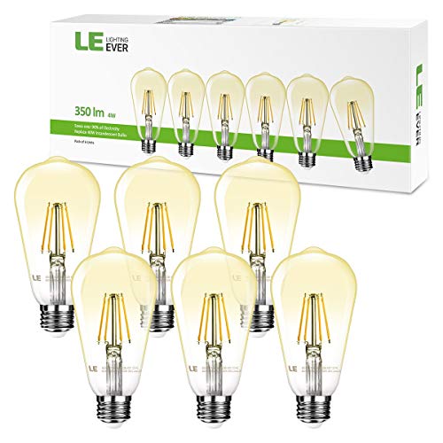 LE ST64 E26 Vintage Edison LED Bulbs (6 Count)