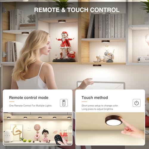 Puck Lights with Remote Control Rechargeable