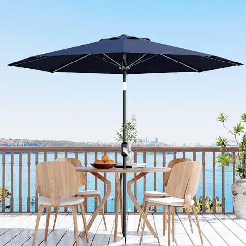10FT Patio Umbrella 8 Sturdy Ribs Outdoor Table Umbrella