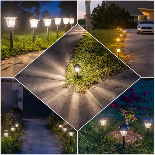 Solar Pathway Lights Outdoor 6 Pack (6 Count)