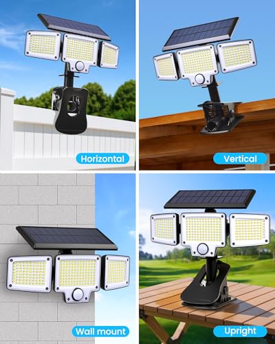 Clip on Solar Lights Outdoor (2 Count)