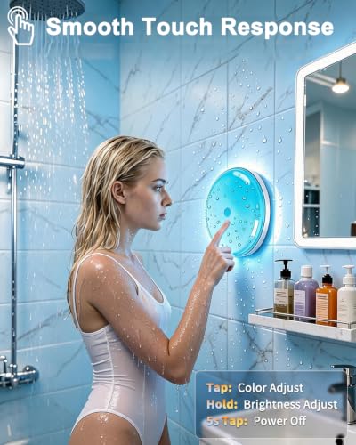 2Pack IP66 Waterproof 17 Colors 7’’ LED Shower Light (2 Count)