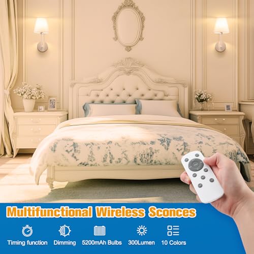14.5 inch Battery Operated Wall Sconce Set of 2 (2 Count)