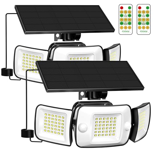Solar Flood Lights Outdoor Waterproof 1200LM Dual Motion Sensor (2 Count)
