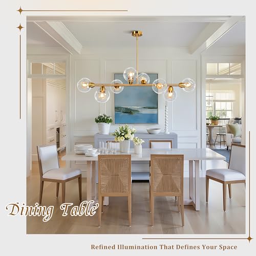 50" Open Globe Clear Glass Chandelier