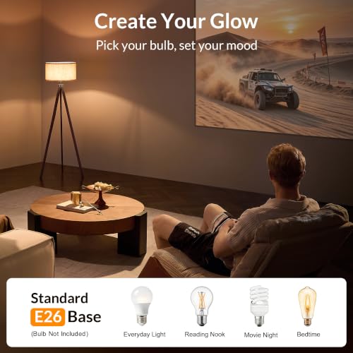Tripod Floor Lamp Mid Century Modern Standing Lamps for Living Room