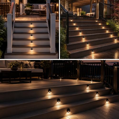 12Pack Low Voltage LED Recessed Deck Lights Kit Outdoor Landscape Lighting (12 Count)
