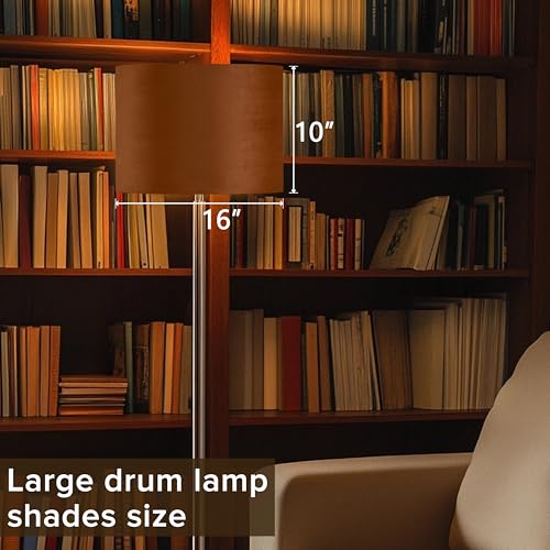 Large Burnt Orange Velvet Drum Replacement Lamp Shade