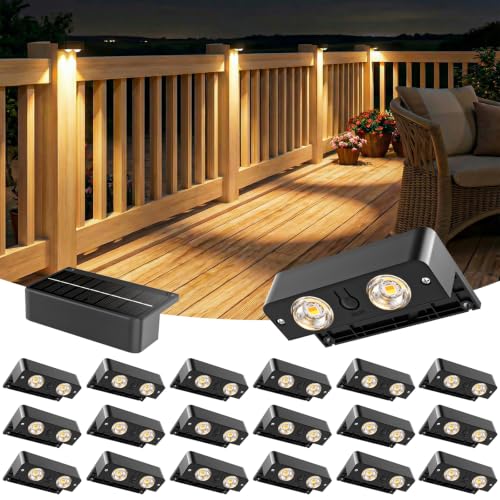 Solar Deck Lights Outdoor 20 Pack (20 Count)