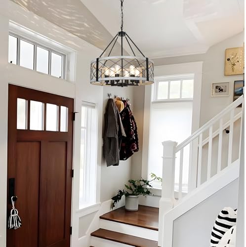 6 Light 22.5'' Farmhouse Chandelier for Dining Room Light Fixture