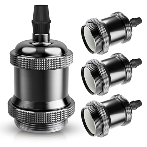 E26 Edison Vintage Lamp Socket for DIY Light (4 Count)