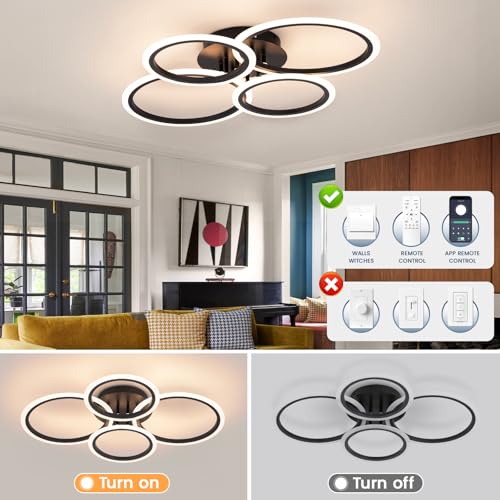 Black Modern Ceiling Light