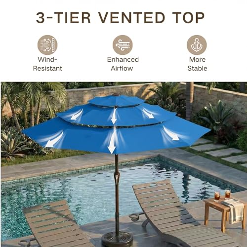 10ft 3 Tier Patio Umbrella