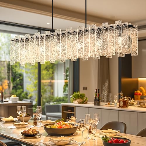 Modern Black Rectangle Chandelier
