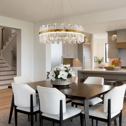 23.6" LED Gold Crystal Chandeliers