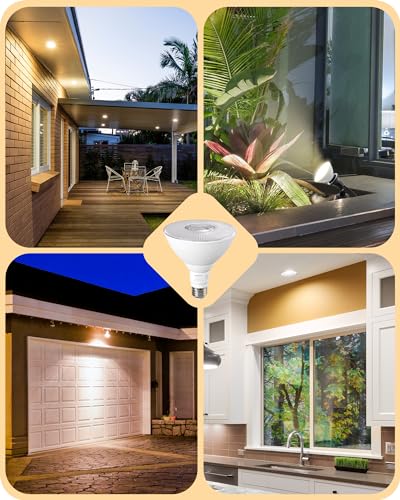 PAR38 LED Flood Light Bulbs Outdoor Dimmable 3000K 1800LM 4 Pack (4 Count)