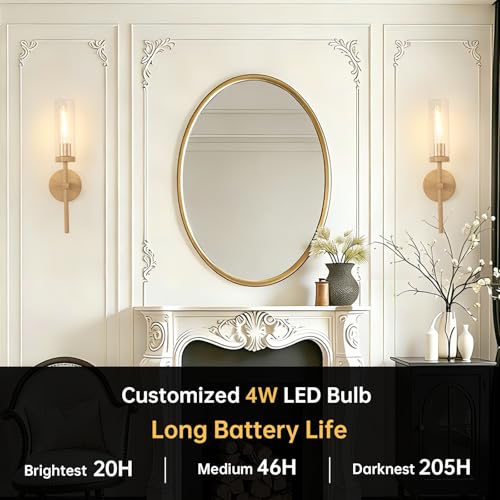 Battery Operated Wall Sconces Set of 2 (2 Count)