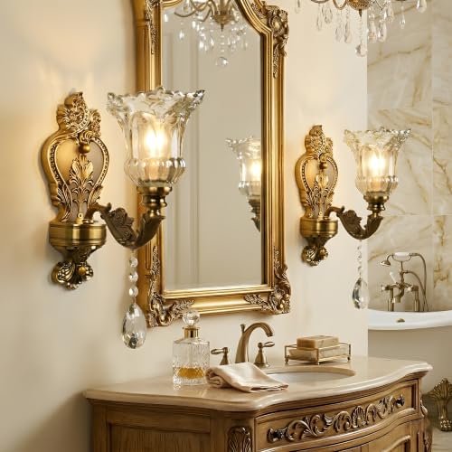 Glass Wall Sconce Set of 2 (2 Count)