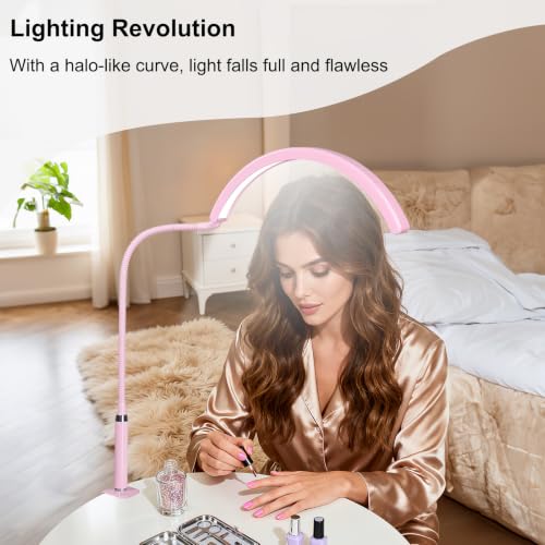 Professional Half Moon LED Desk Light for Nail Techs & Artists
