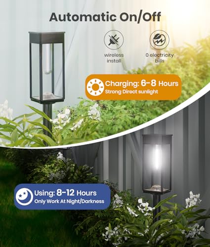 Solar Pathway Lights Outdoor (4 Count)