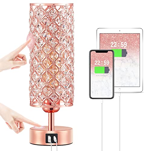 Pink Crystal Table Lamp