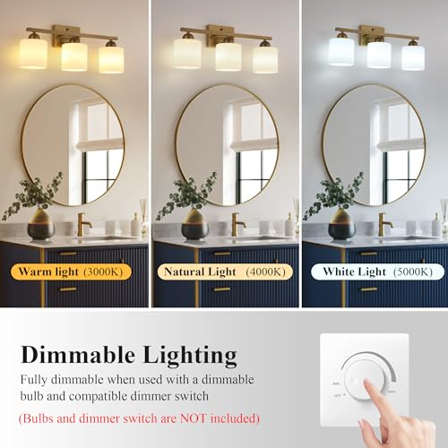 Milk Glass Vanity Lights for Bathroom