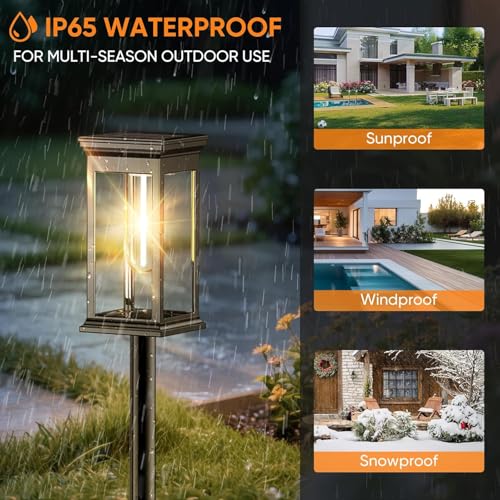 Solar Pathway Lights Outdoor Waterproof