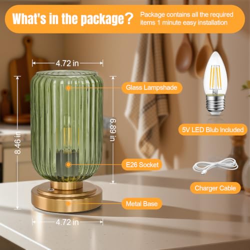 Cordless Table Lamp for Bedroom