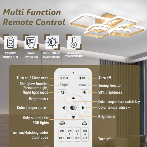 31.5" Modern LED Ceiling Light 6