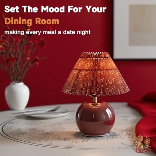 Pleated Cordless Table Lamp