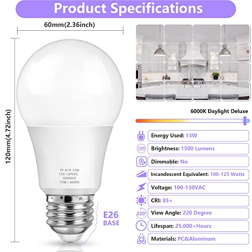 A19 LED Light Bulbs (4 Count)
