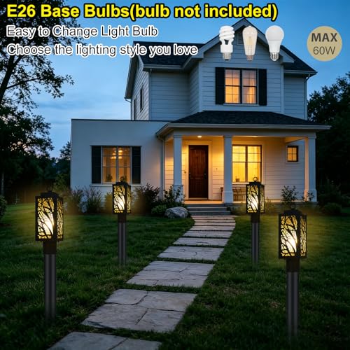 Pier Mount Outdoor Lighting Tree Branch Pattern