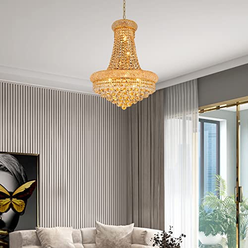 Gold Crystal Chandeliers for Dining Room