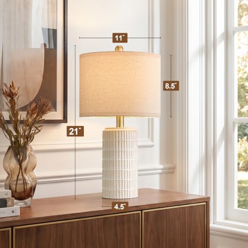 21'' Modern Ceramic Table Lamp with Gift Box