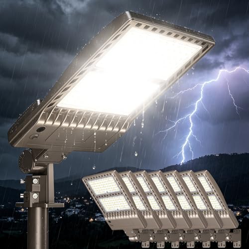 8Pack 400W LED Parking Lot Lights Dusk to Dawn Outdoor Street Area Light